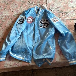 Chicago White Sox Blue Satin Jacket pro standard coat has snag as pictured